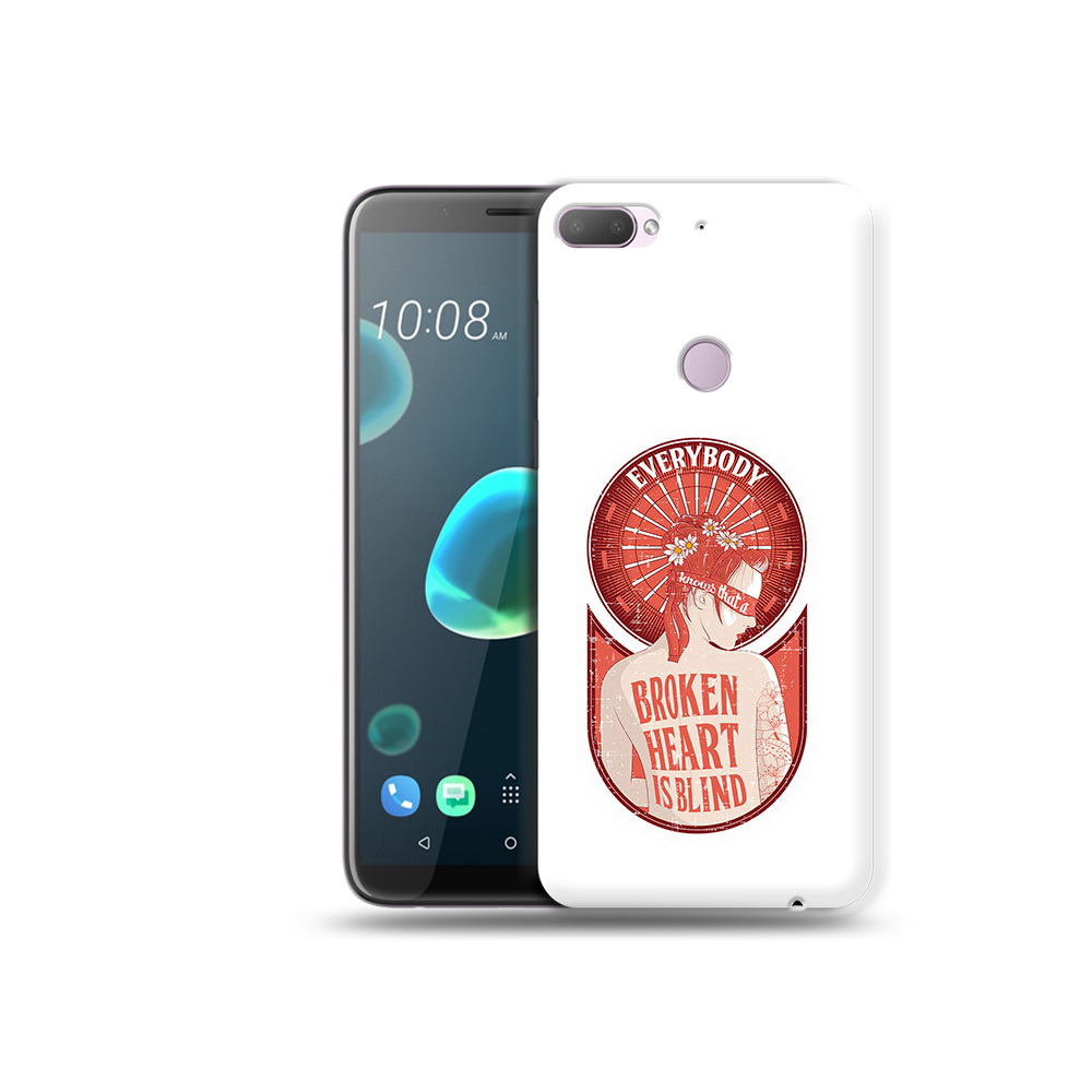

Чехол MyPads Tocco для HTC Desire 12 Plus девушка разбитое сердце, Прозрачный, Tocco