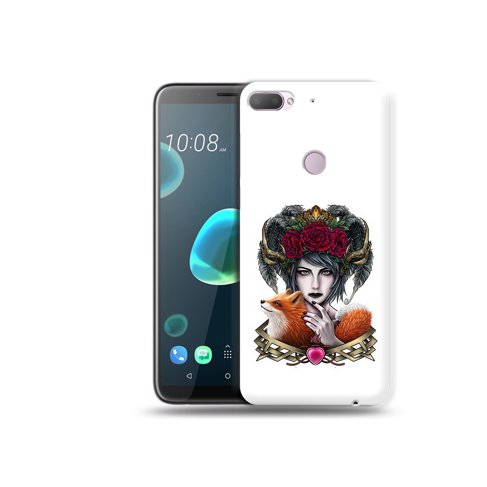 

Чехол MyPads Tocco для HTC Desire 12 Plus девушка с лисой, Прозрачный, Tocco