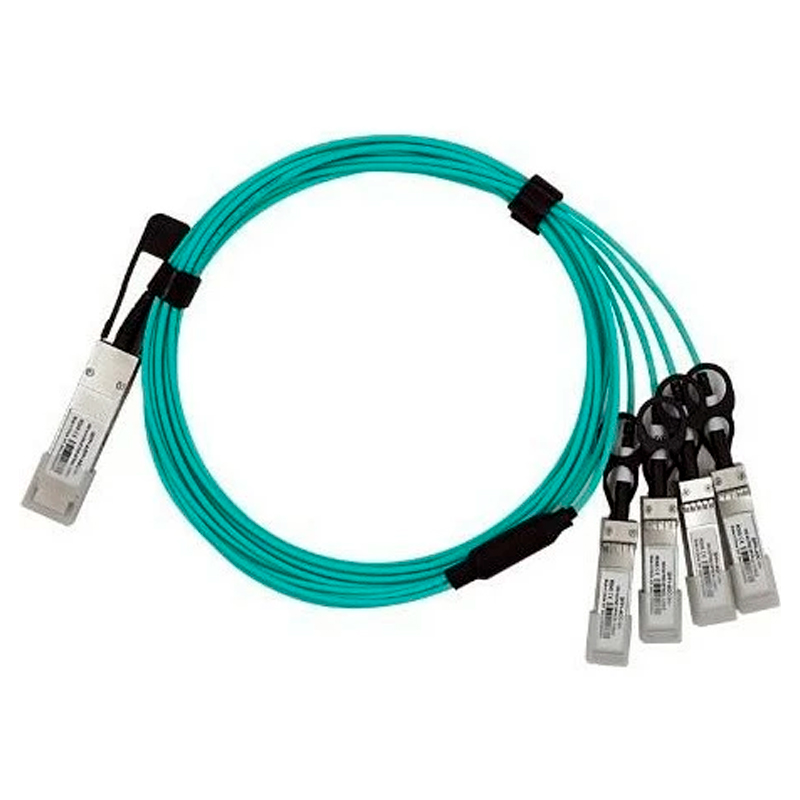 

Кабель NoBrand FT-QSFP+ - 4SFP+ вилка-вилка 10м черный