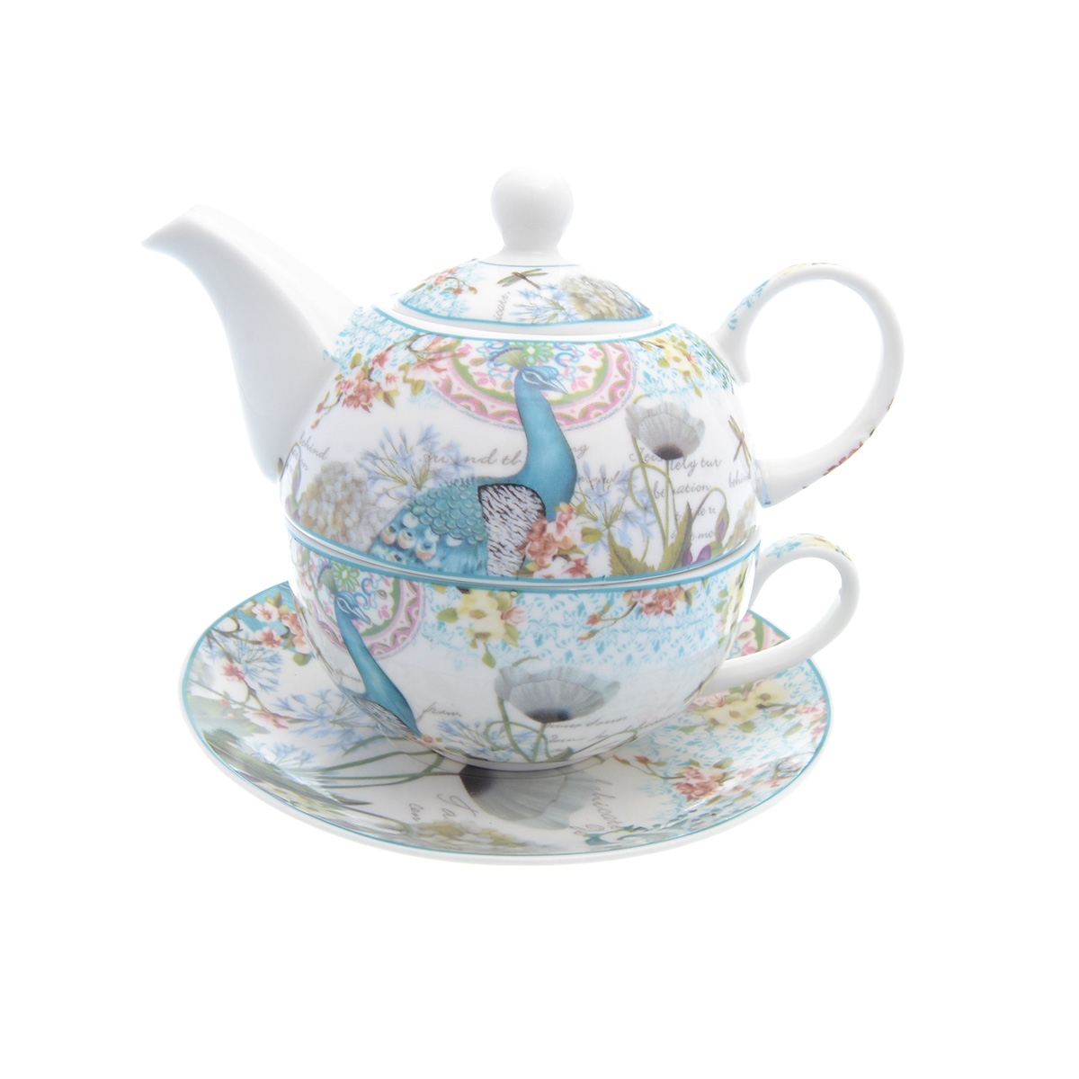 фото Набор чайник с крышкой + чашка + блюдце royal classics 3 предмета