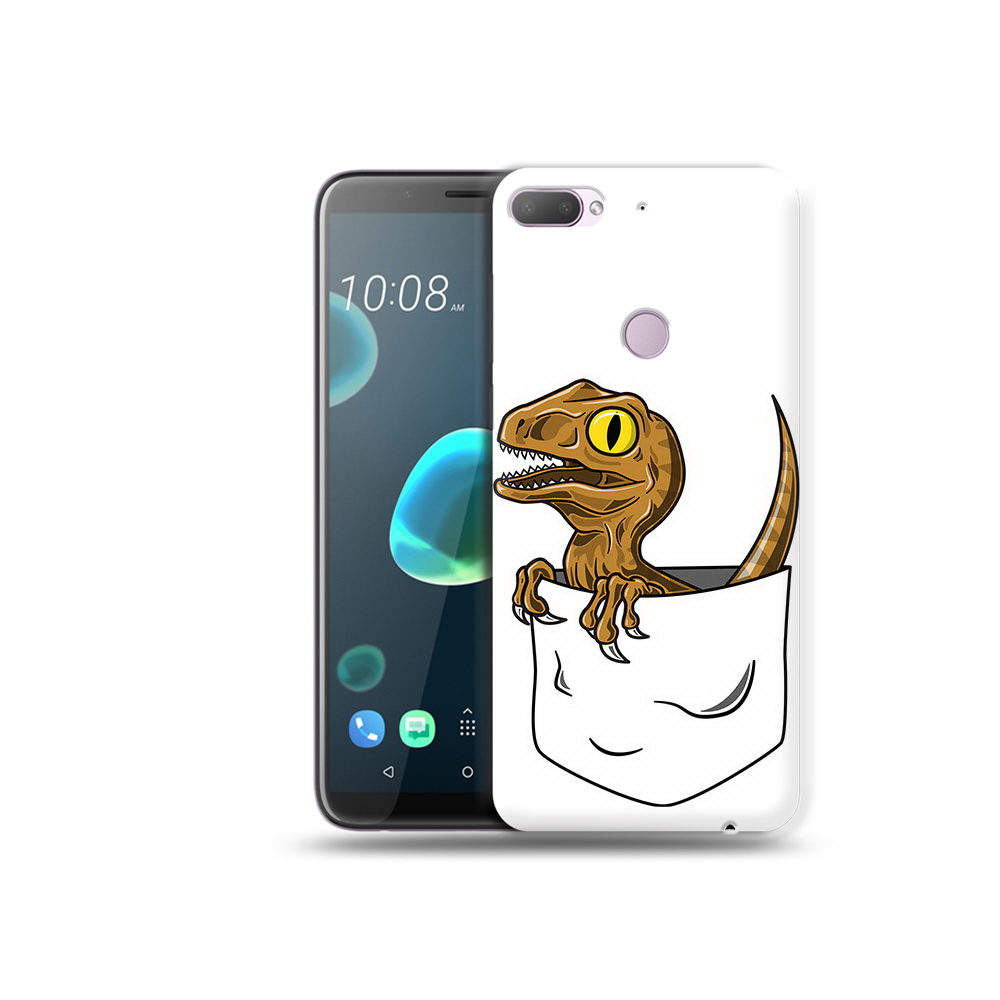 

Чехол MyPads Tocco для HTC Desire 12 Plus динозавр в кармане, Прозрачный, Tocco