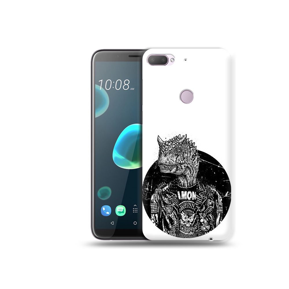 

Чехол MyPads Tocco для HTC Desire 12 Plus динозавр в куртке, Прозрачный, Tocco