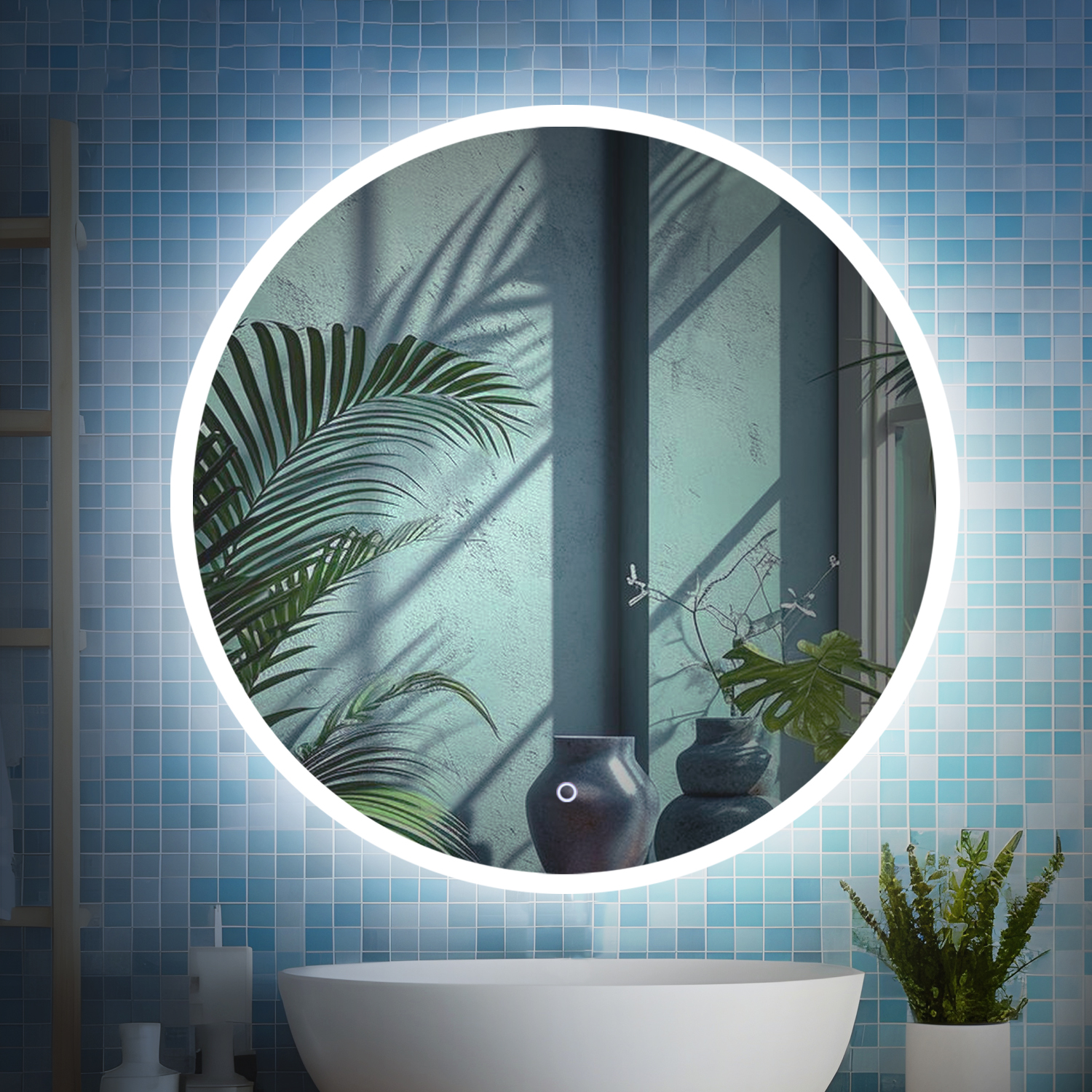 

Зеркало круглое Silver Mirrors Pele lite, 70 см, 3 вида подсветки