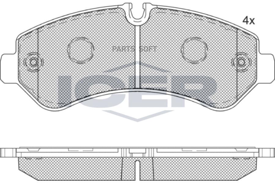 

Колодки дисковые задние \ MB Sprinter W907 1шт ICER 142362 142362