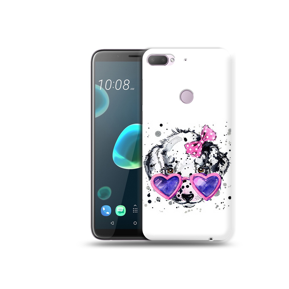 

Чехол MyPads Tocco для HTC Desire 12 Plus долматинец в очках, Прозрачный, Tocco