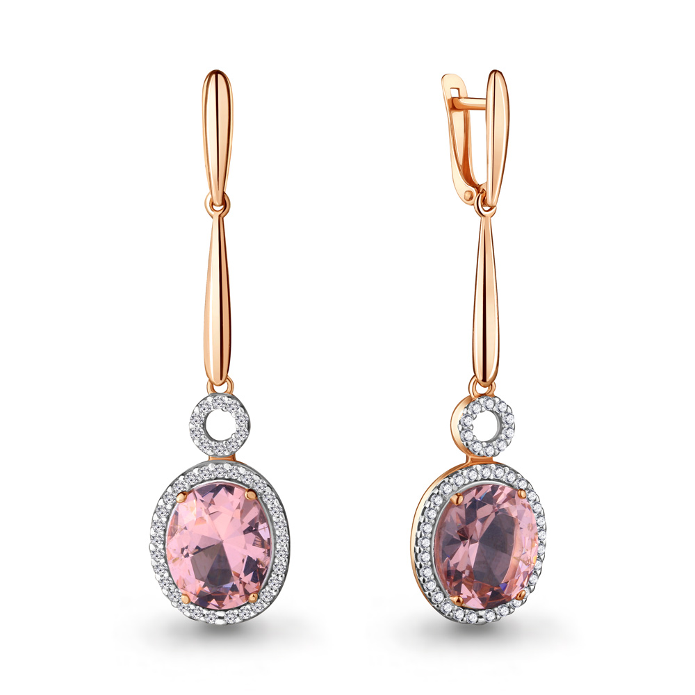 

Серьги из серебра с фианитом Aquamarine 4720090А_925_з, 4720090А_925_з