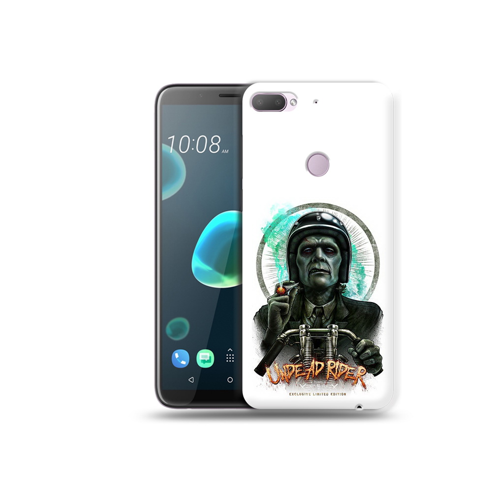 

Чехол MyPads Tocco для HTC Desire 12 Plus зеленый мужчина с сигаретой на мотоцикле, Прозрачный, Tocco