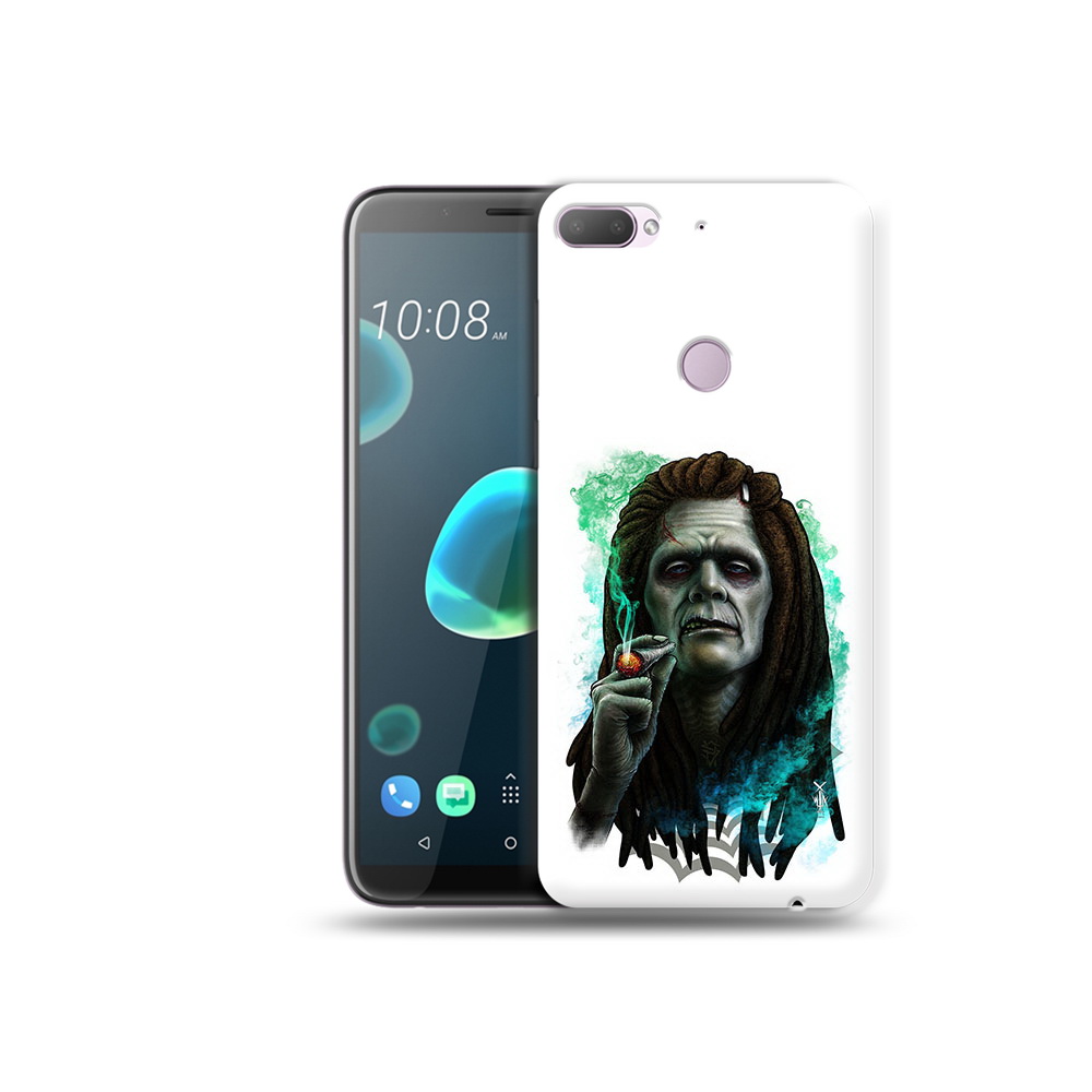 

Чехол MyPads Tocco для HTC Desire 12 Plus зеленый мужчина с сигаретой, Прозрачный, Tocco