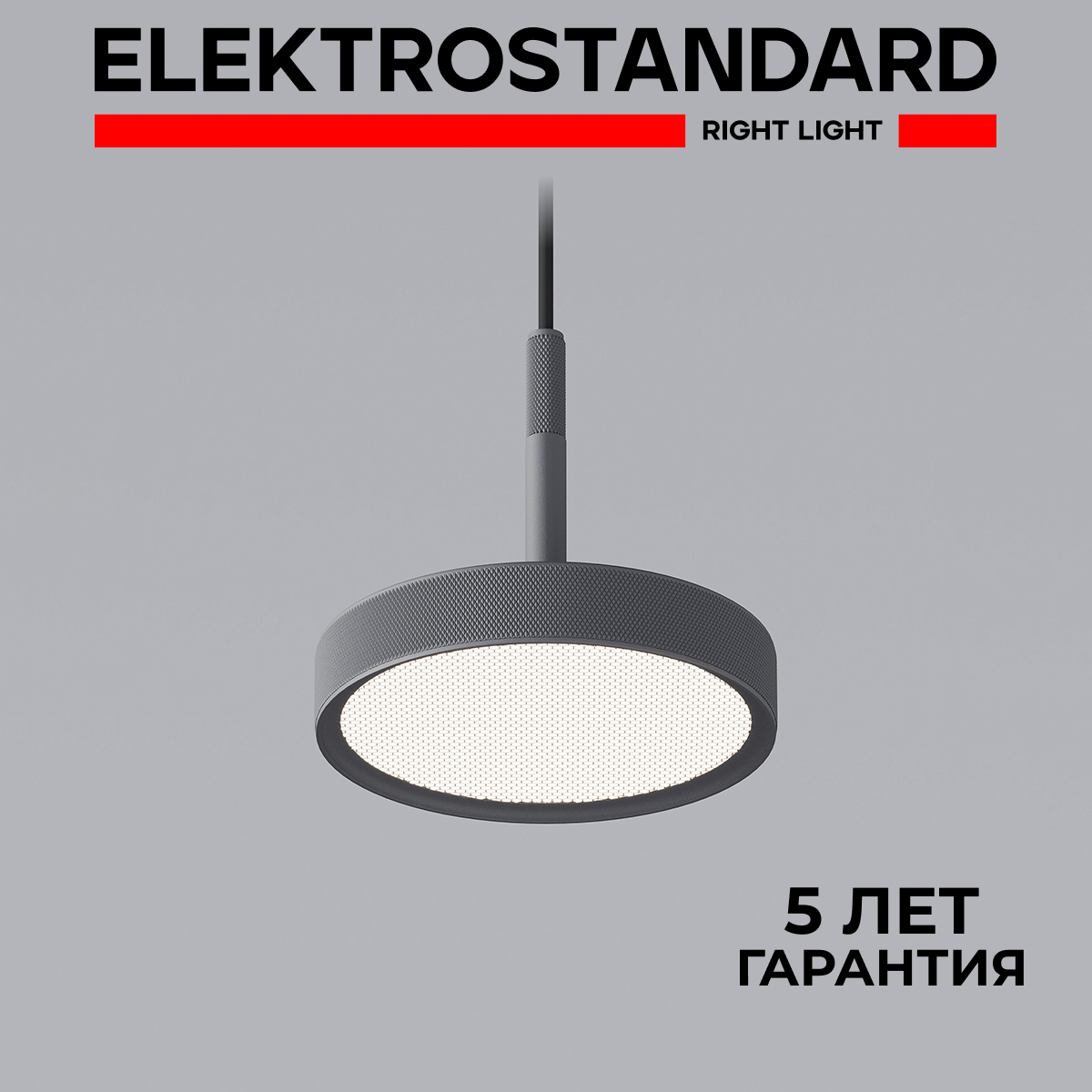 Подвесной светодиодный светильник Elektrostandard Plate 50260 LED 14W 4000K графит