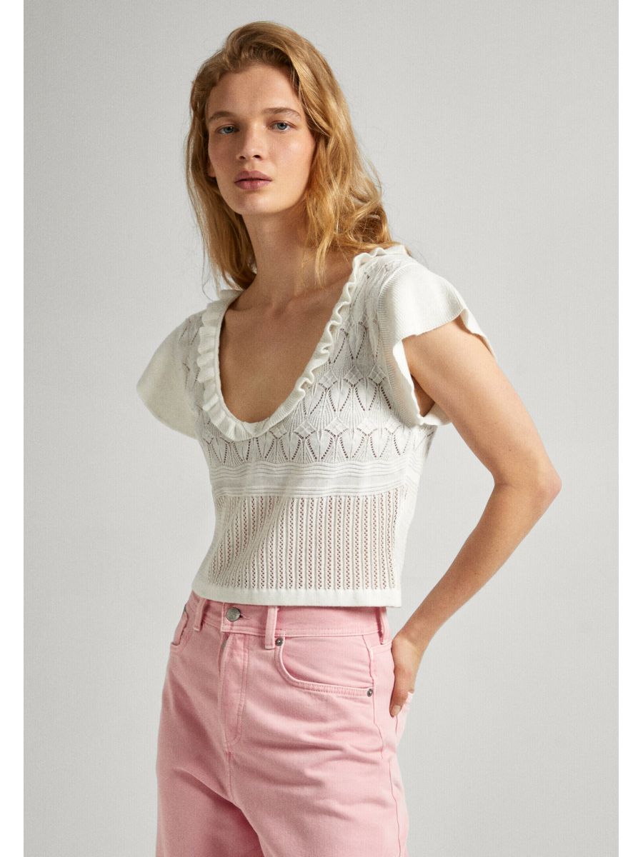 

Футболка женская Pepe Jeans London PE121D0VU белая L, Белый, PE121D0VU