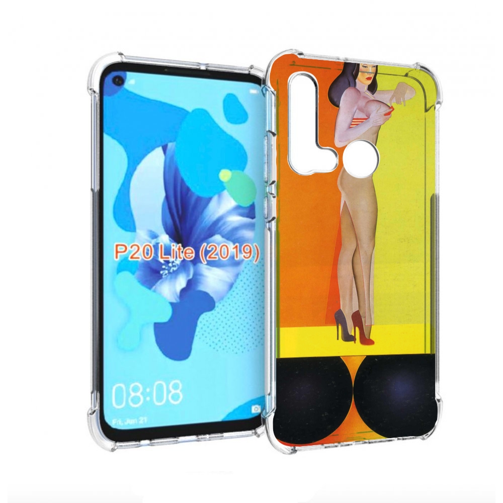 

Чехол бампер MyPads девушка на шарах женский для Huawei P20 Lite, Прозрачный, Tocco