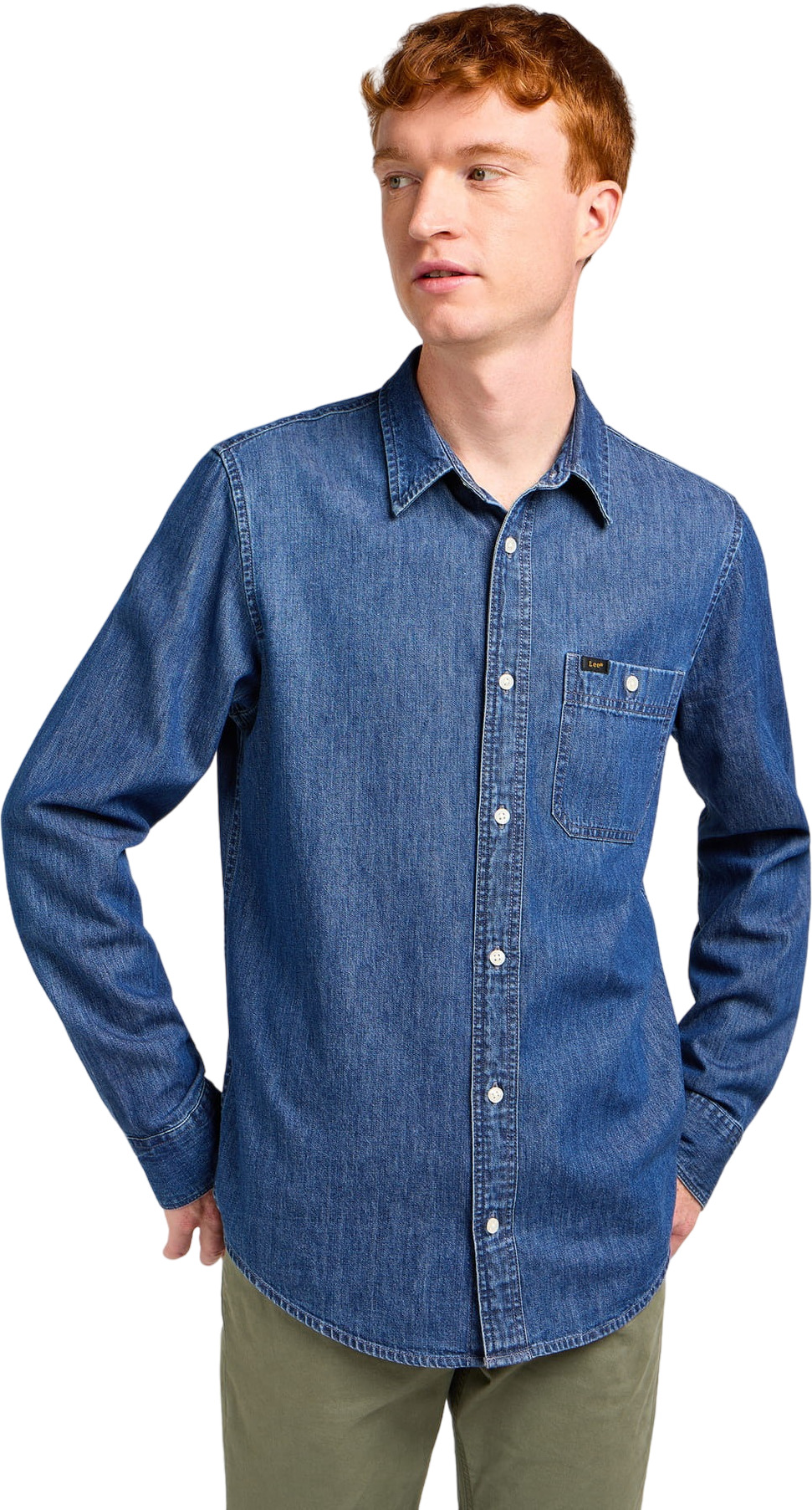 

Рубашка мужская Lee LEESURE SHIRT HEIRLOOM WASH синяя XL, Синий, LEESURE SHIRT HEIRLOOM WASH