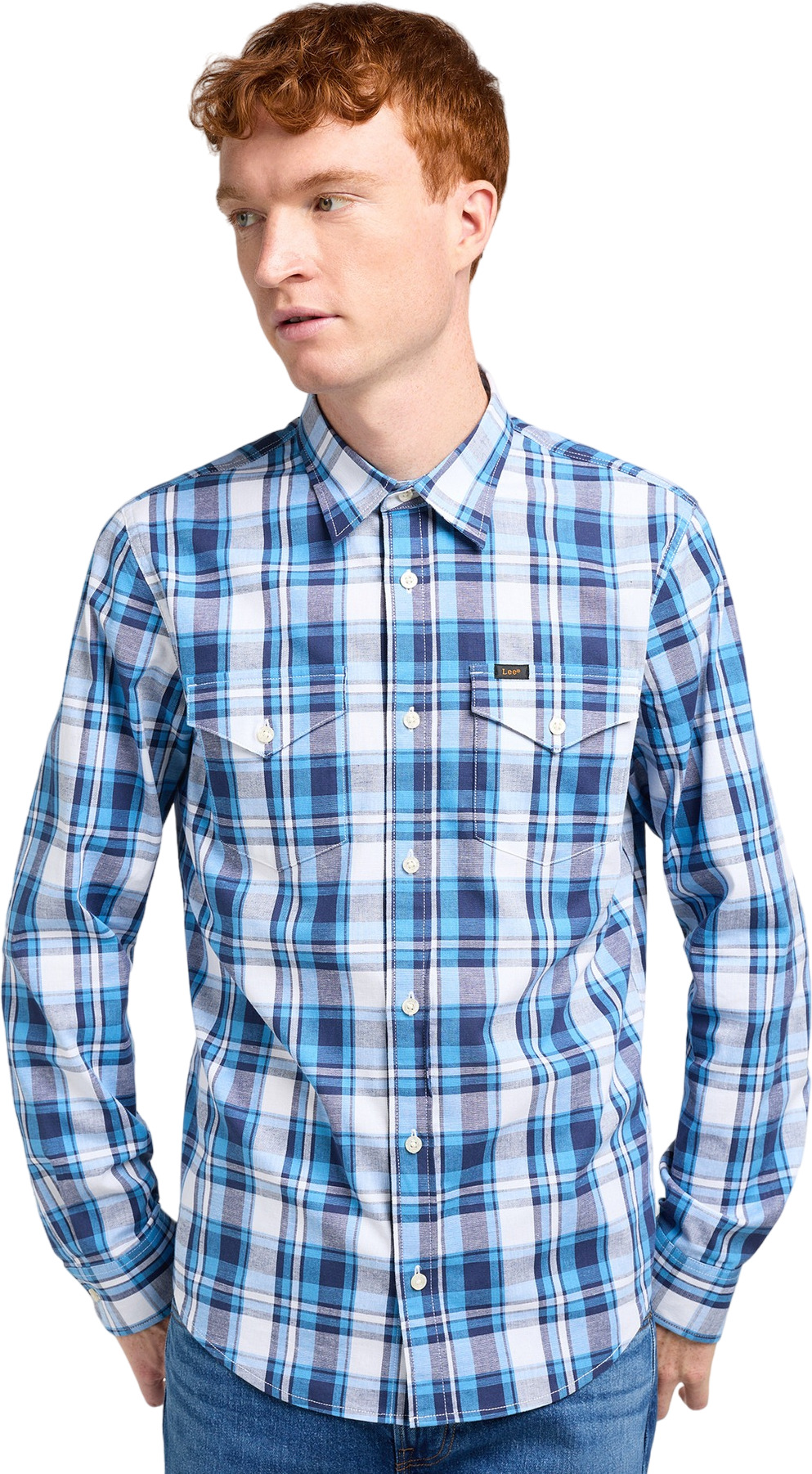 Рубашка мужская Lee REGULAR SHIRT ATLANTIC BRIGHT синяя L