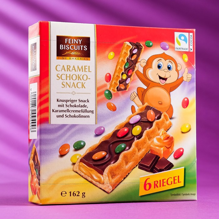 

Батончики Caramel Choco-bar из песочного печенья с карамельной нугой, 162 г