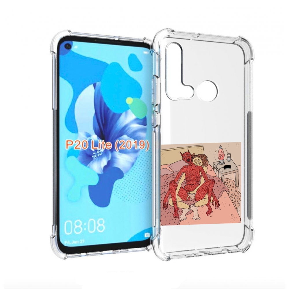 

Чехол бампер MyPads девушка-без-кожи для Huawei P20 Lite (2019), Прозрачный, Tocco