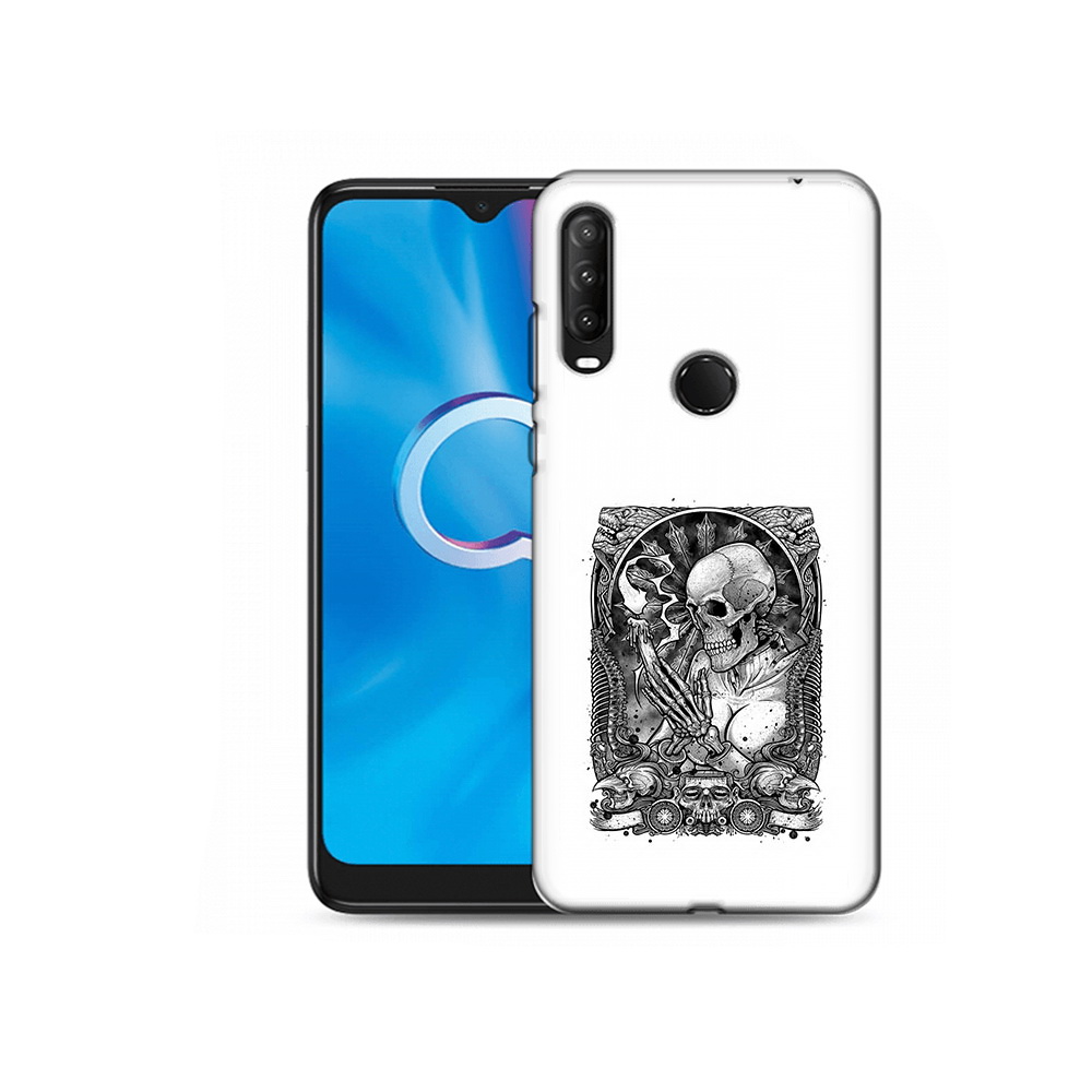 

Чехол MyPads Tocco для Alcatel 1SE (2020) 5030D девушка скелет (PT152068.668.316), Прозрачный, Tocco