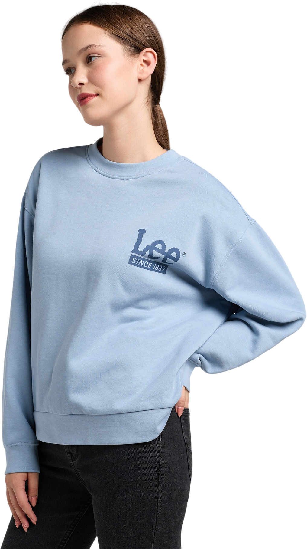 

Свитшот женский Lee LOGO SWS FRESH WATER синий XL, LOGO SWS FRESH WATER