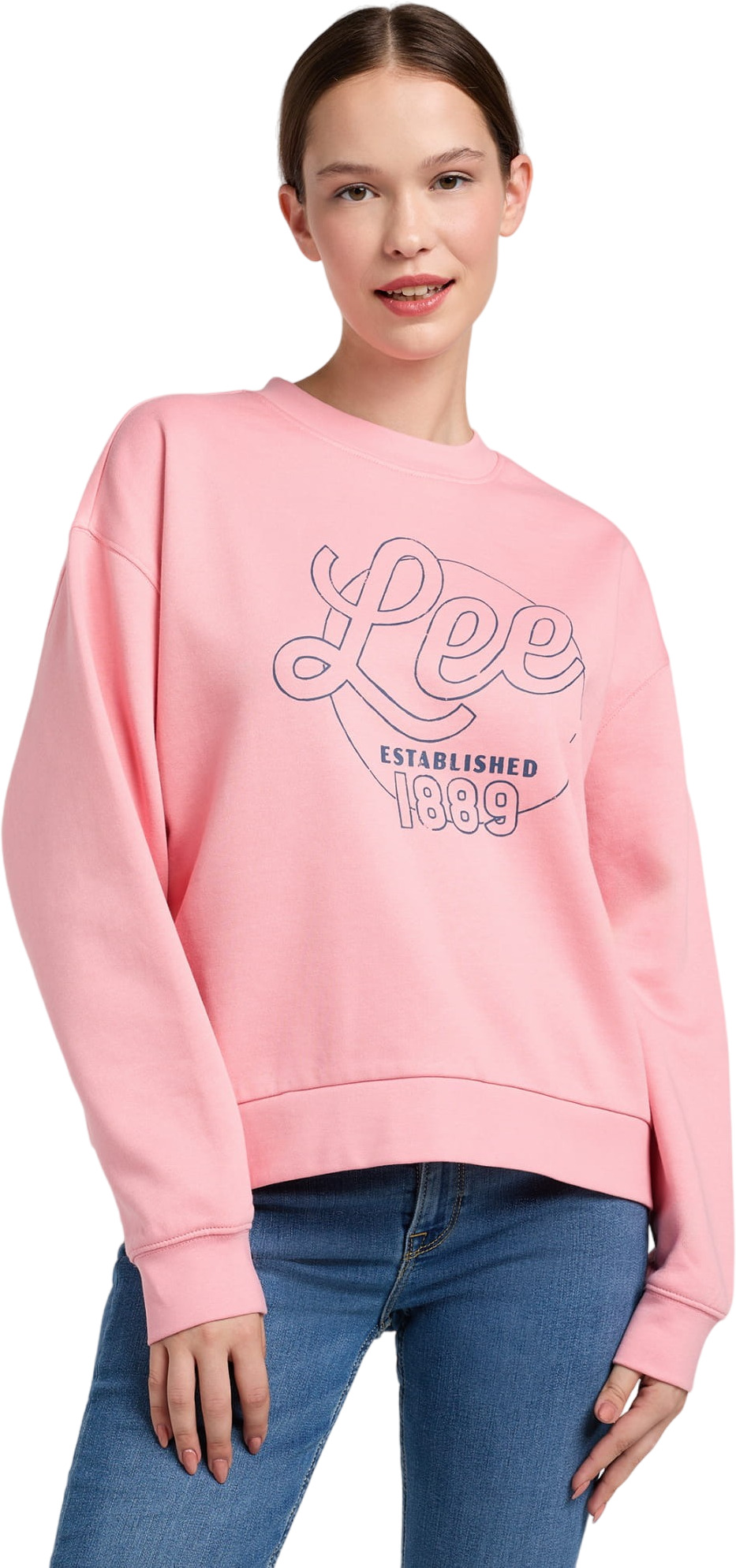 

Свитшот женский Lee LOGO SWS PEONY PINK розовый XL, LOGO SWS PEONY PINK