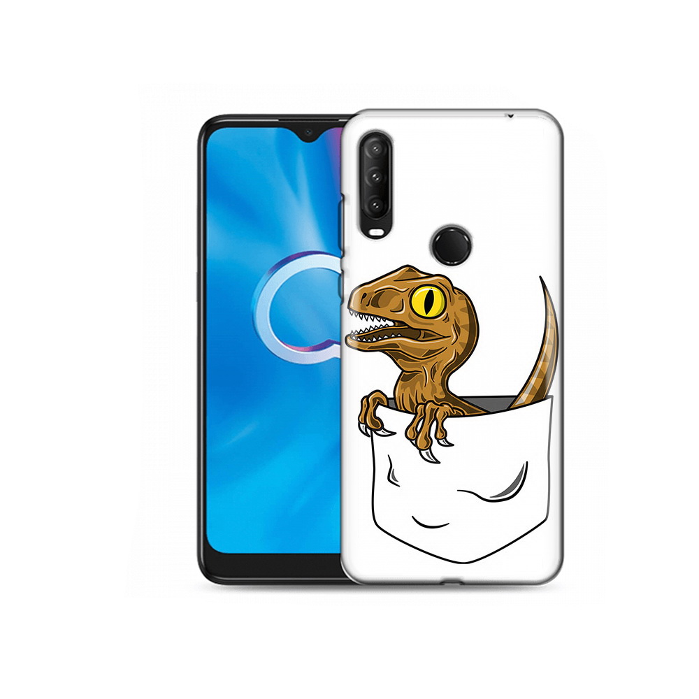 

Чехол MyPads Tocco для Alcatel 1SE (2020) 5030D динозавр в кармане (PT152068.668.327), Прозрачный, Tocco