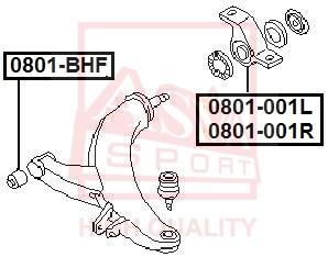 

Сайлентблок рычага подвески передний SUBARU ASVA 0801001L