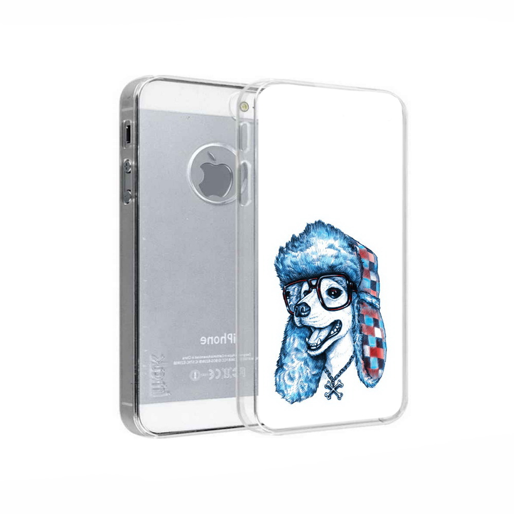 

Чехол MyPads Tocco для Apple iPhone 5 зимний пес, Прозрачный, Tocco