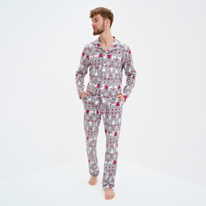 

Пижама мужская KAFTAN серая 48 RU, Серый