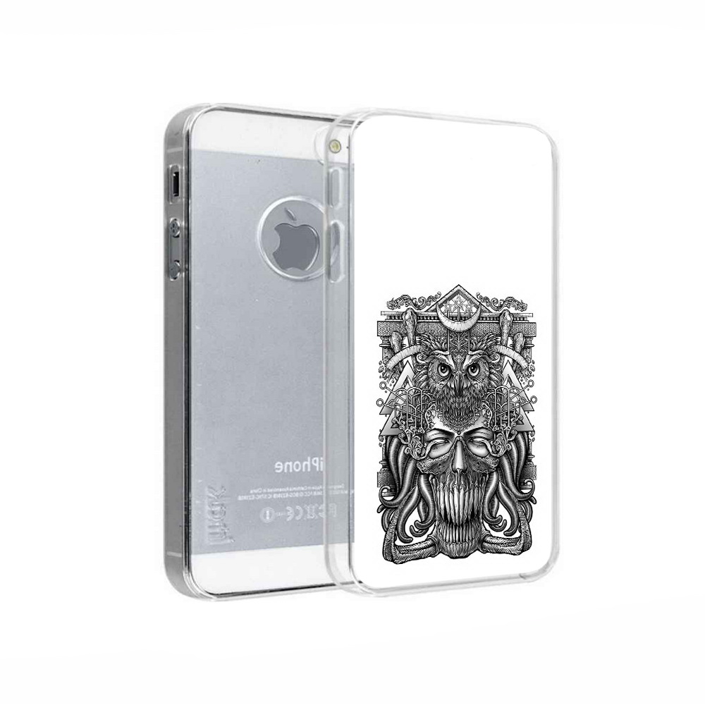 

Чехол MyPads Tocco для Apple iPhone 5 зубастая сова, Прозрачный, Tocco