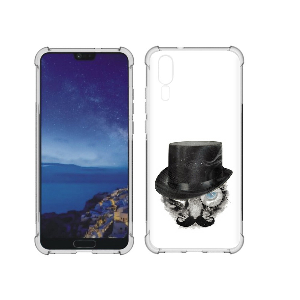 

Чехол MyPads Tocco для Huawei P20 интелегентный кот (PT108006.52.378), Прозрачный, Tocco