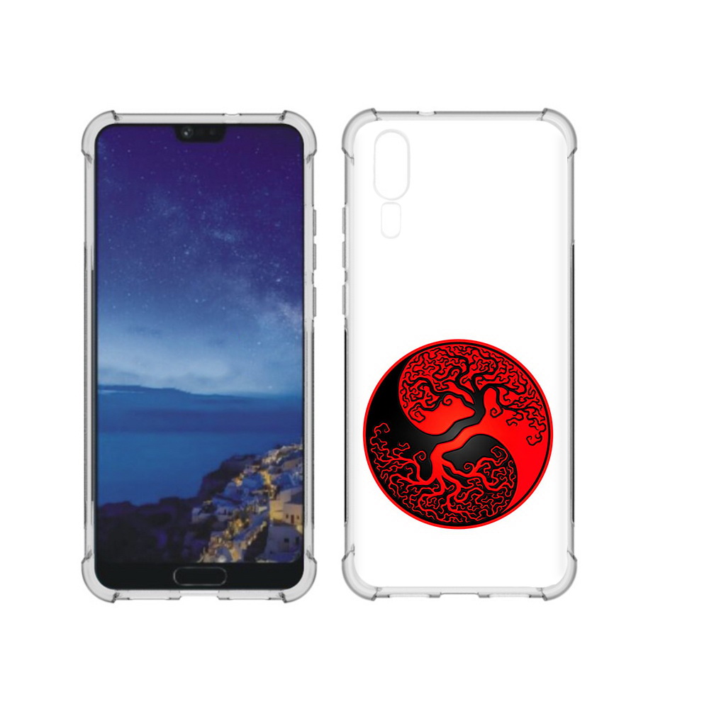 

Чехол MyPads Tocco для Huawei P20 инь янь дерево (PT108006.52.379), Прозрачный, Tocco