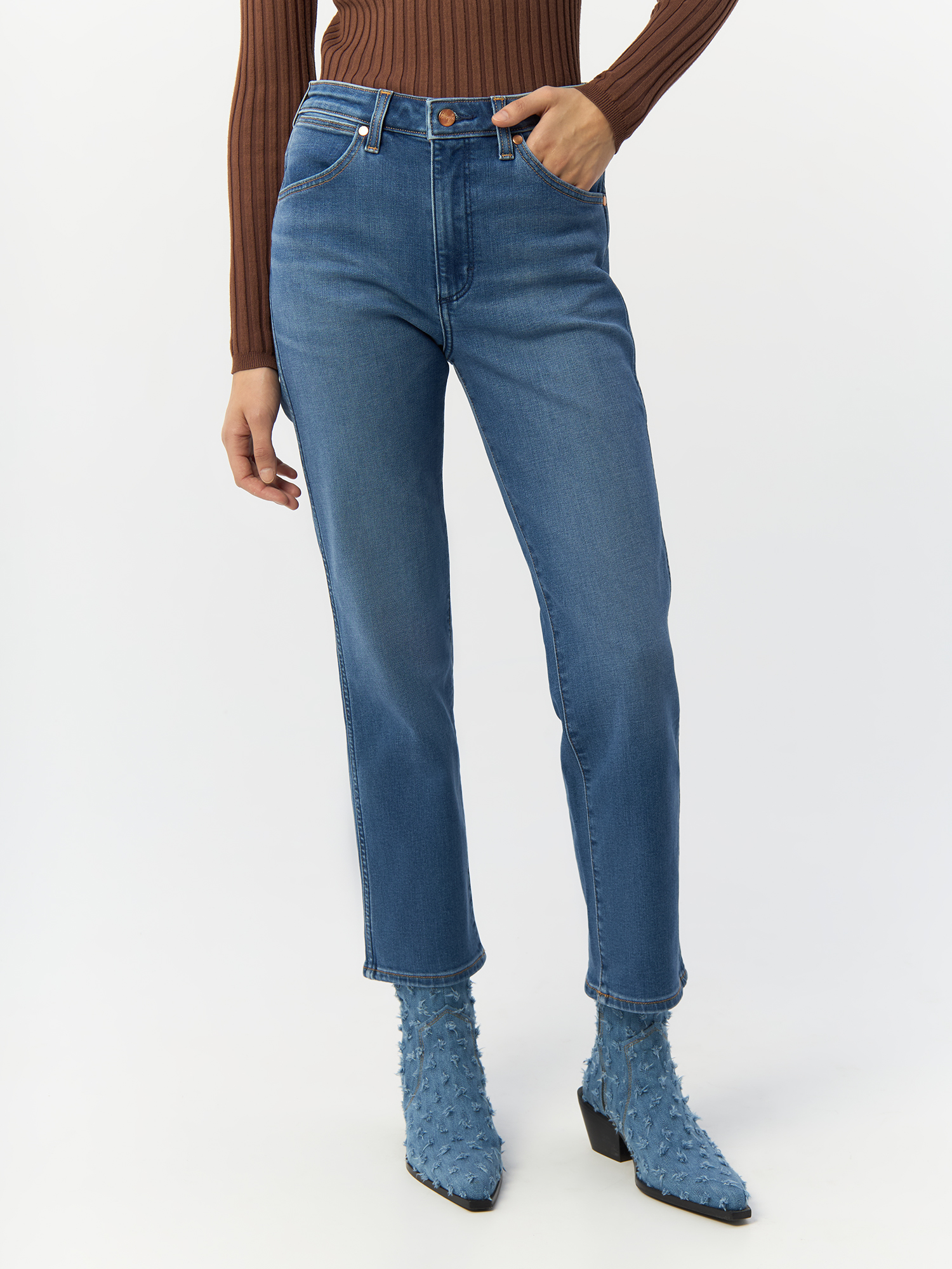 

Джинсы женские Wrangler 112342808 синие 28/32, Синий, 112342808