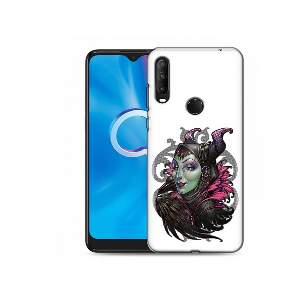 Чехол MyPads Tocco для Alcatel 1SE (2020) 5030D зеленая девушка с вороном