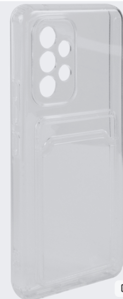 

Накладка силикон для Samsung Galaxy A54 c отделом для хранения карт Прозрачная, Прозрачный, Samsung A54