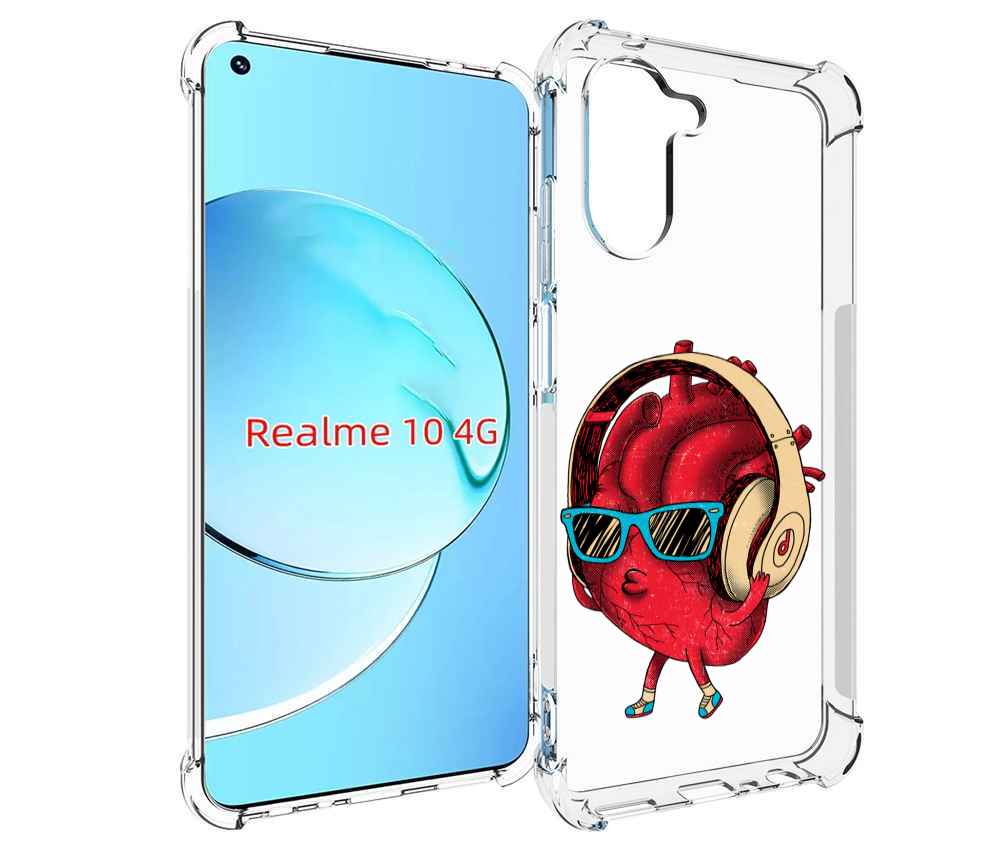 

Чехол MyPads слушай сердце для Realme 10, Прозрачный, Tocco