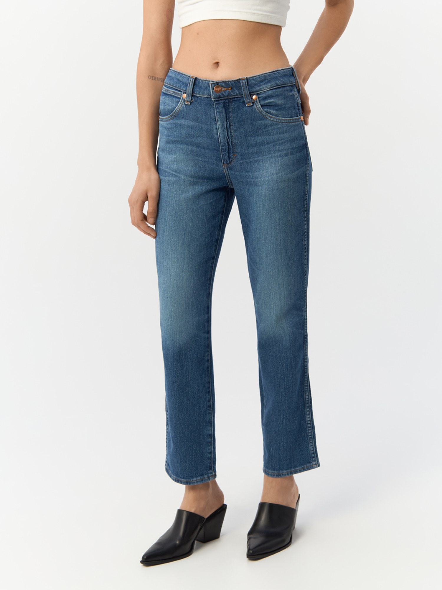 

Джинсы женские Wrangler 112339504 синие 28/34, Синий, 112339504