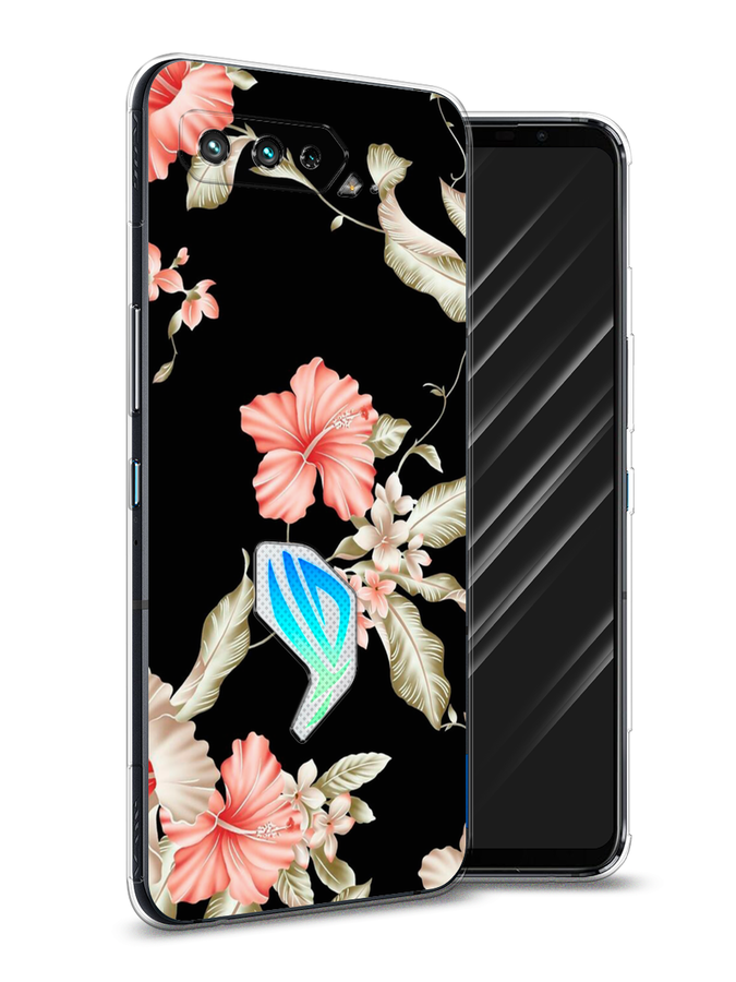 

Чехол Awog на Asus ROG Phone 5S "Цветы для черном", Черный;розовый, 44550-8