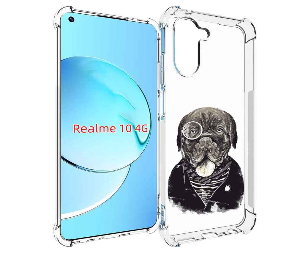 Чехол MyPads солидный песик для Realme 10