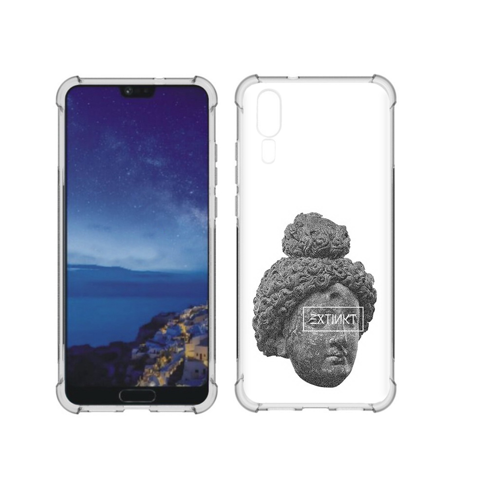 

Чехол MyPads Tocco для Huawei P20 каменное лицо девушки (PT108006.52.383), Прозрачный, Tocco