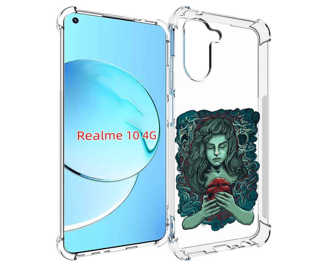 

Чехол MyPads спящая девушка для Realme 10, Прозрачный, Tocco