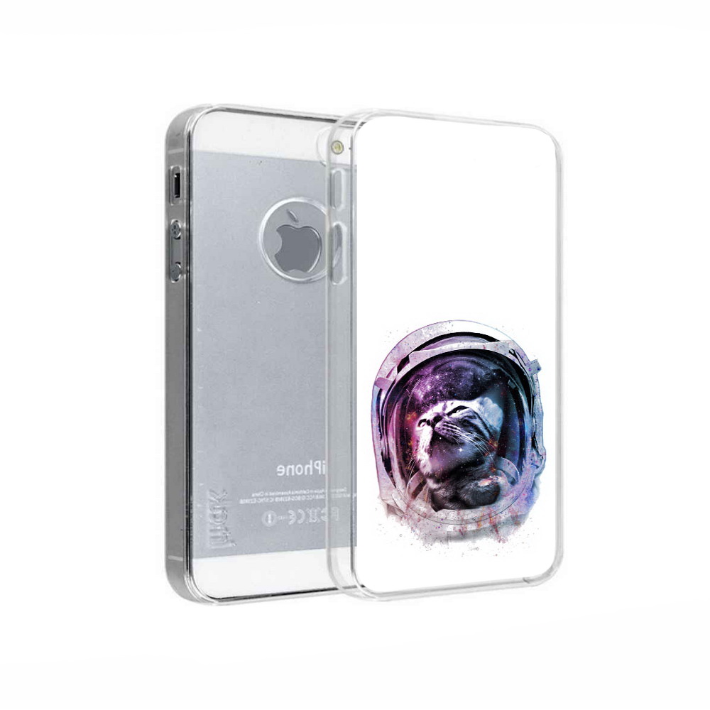 Чехол MyPads Tocco для Apple iPhone 5 кот в шлеме