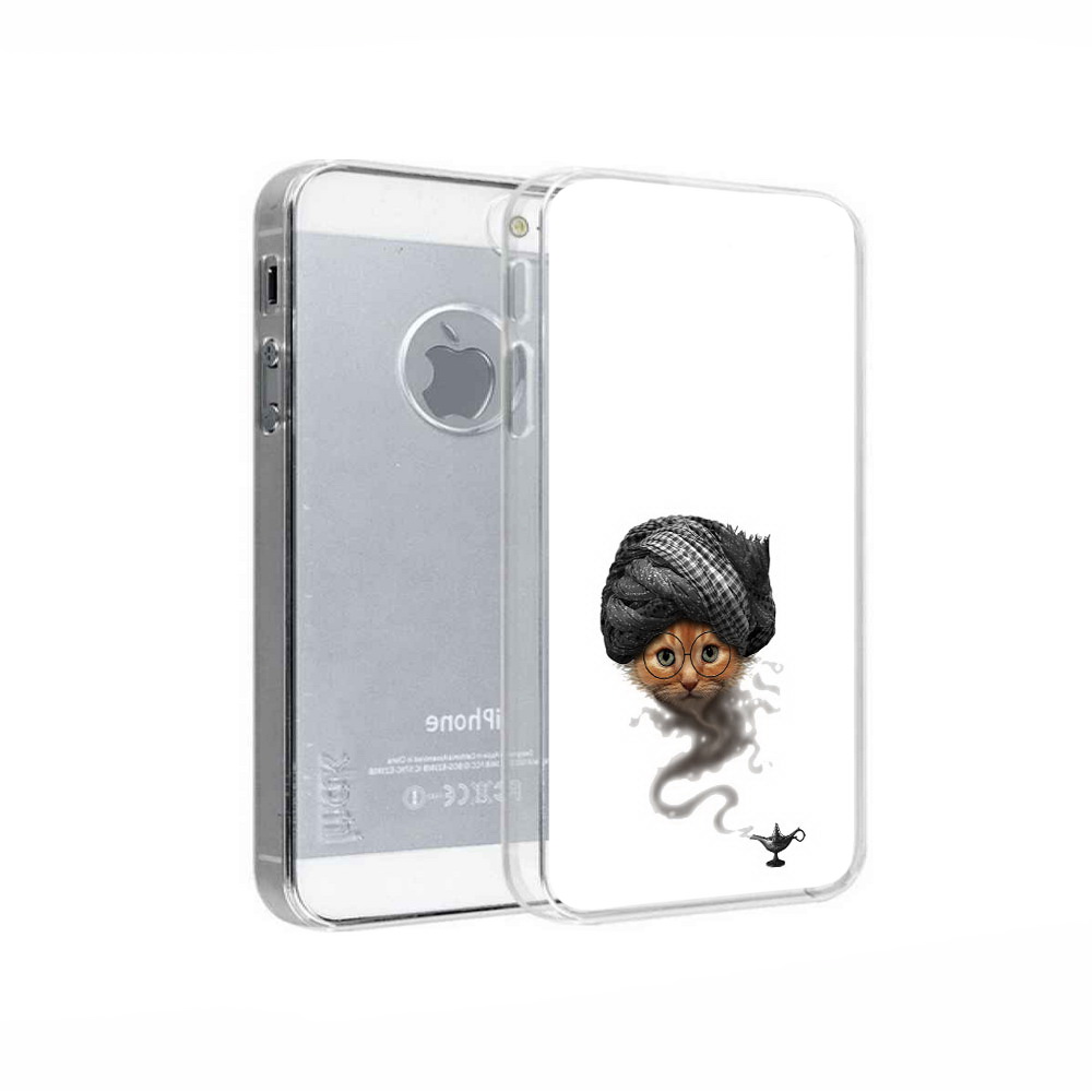 

Чехол MyPads Tocco для Apple iPhone 5 кот джин, Прозрачный, Tocco