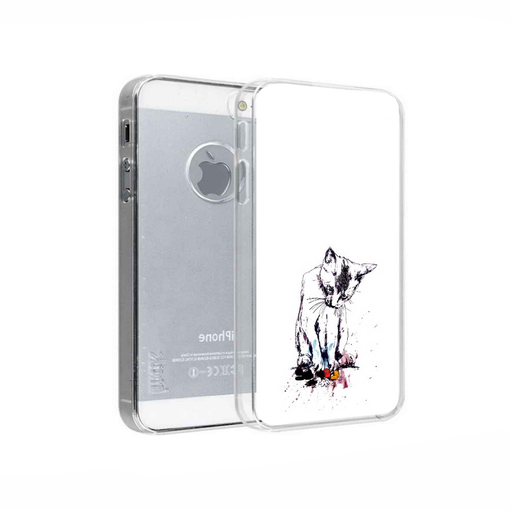 

Чехол MyPads Tocco для Apple iPhone 5 кот и микки, Прозрачный, Tocco