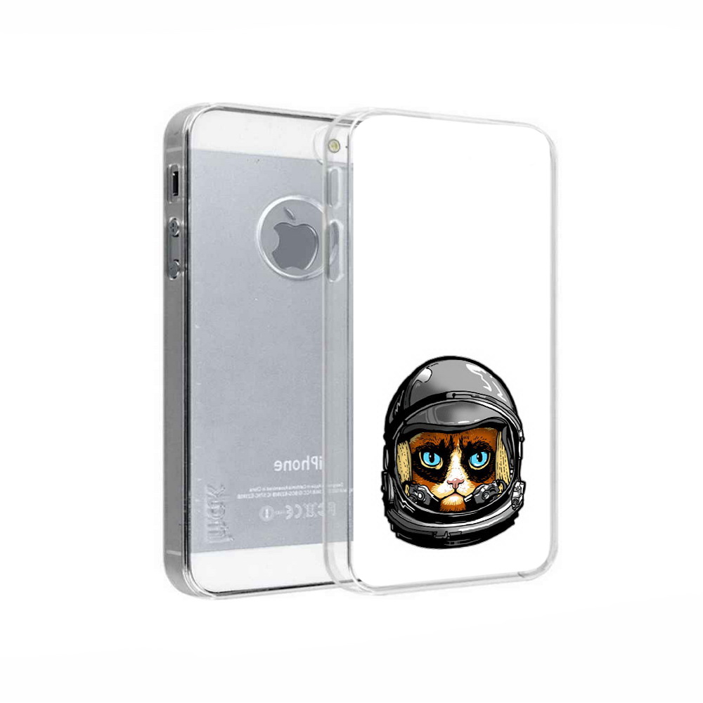 

Чехол MyPads Tocco для Apple iPhone 5 кот космонавт, Прозрачный, Tocco