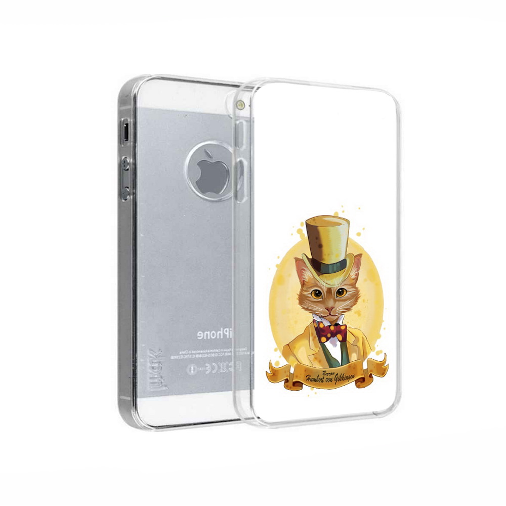 

Чехол MyPads Tocco для Apple iPhone 5 кот юрист, Прозрачный, Tocco