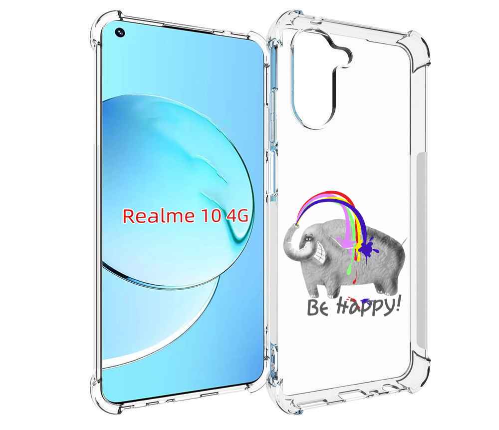 

Чехол MyPads счастливый слон для Realme 10, Прозрачный, Tocco