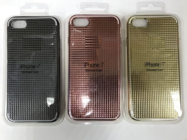 

Накладка силикон Silicone Case Plating для iPhone 7 Plus Gold, Золотистый