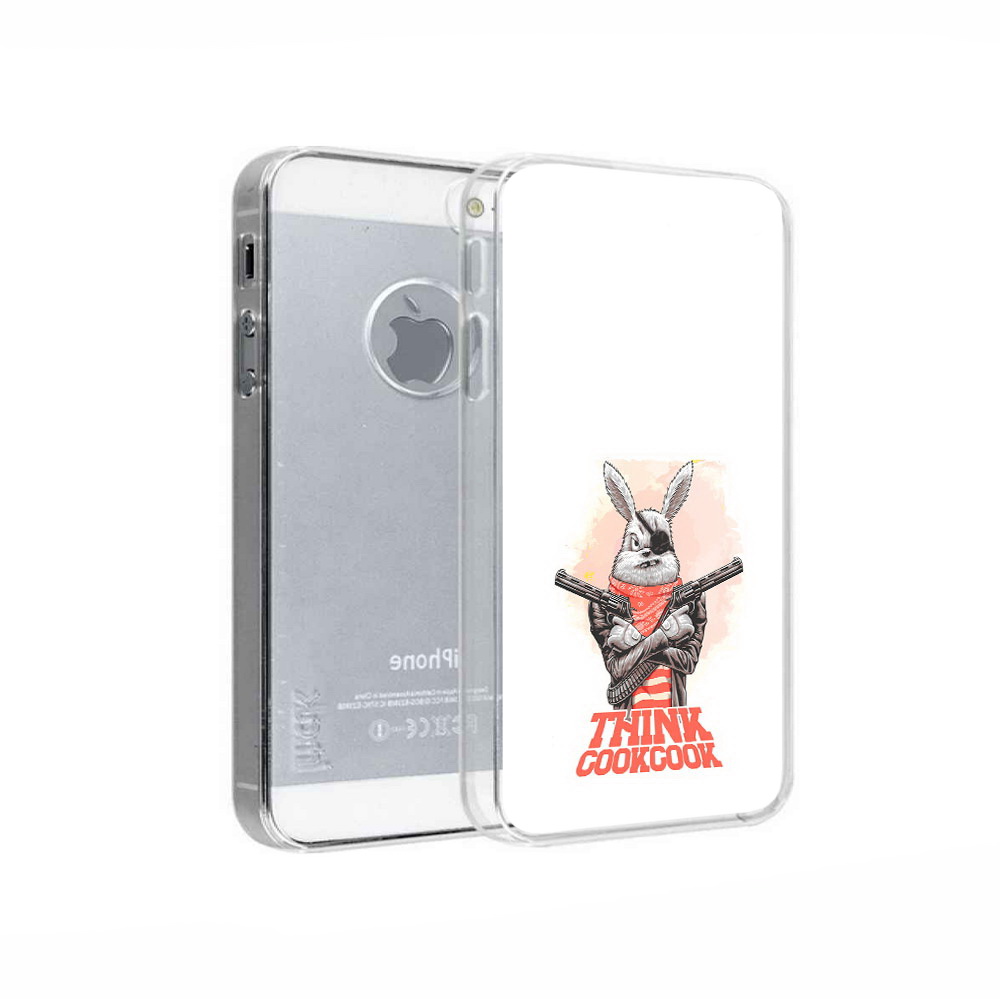 

Чехол MyPads Tocco для Apple iPhone 5 кролик пират, Прозрачный, Tocco
