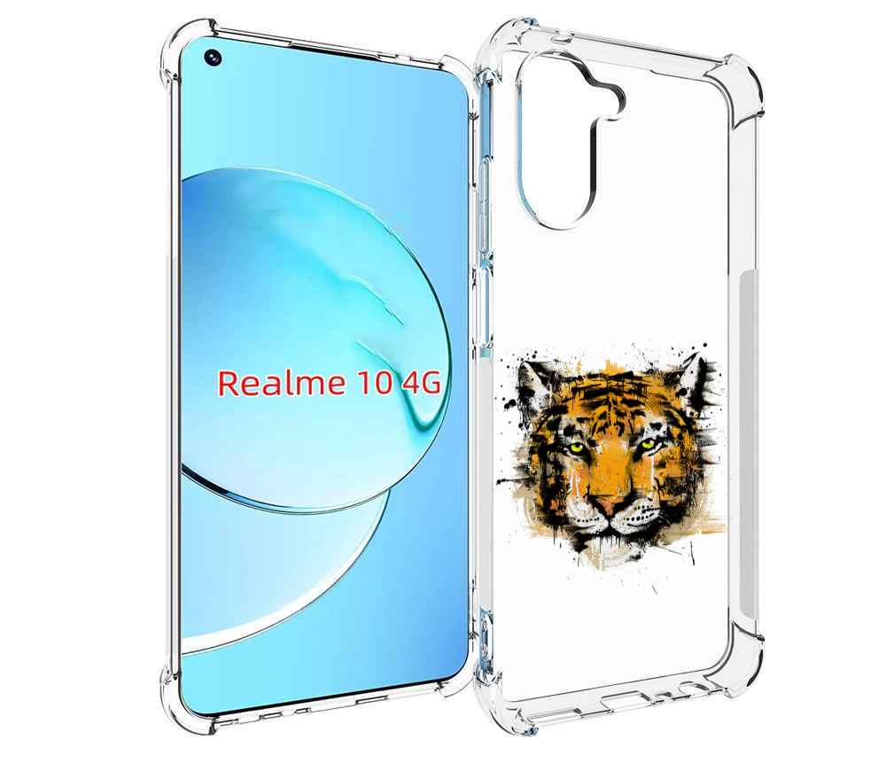 

Чехол MyPads тигруля для Realme 10, Прозрачный, Tocco