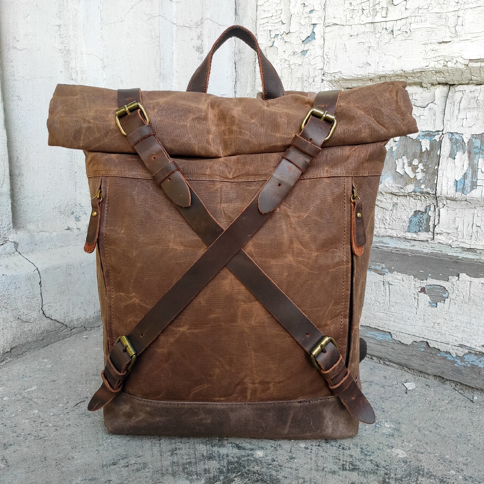 Рюкзак мужской Orlen pack KS-469 коричневй-3, 42х32х12 см