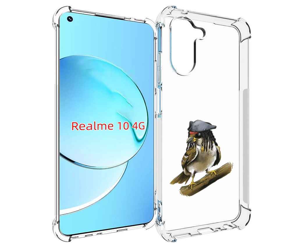 

Чехол MyPads Джек воробей для Realme 10, Прозрачный, Tocco