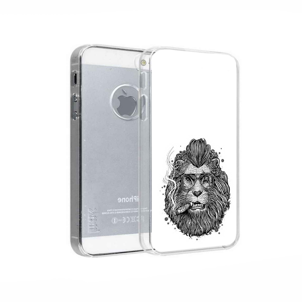 

Чехол MyPads Tocco для Apple iPhone 5 курящий лев, Прозрачный, Tocco
